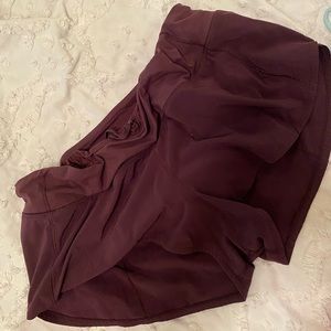 Maroon lulu lemon shorts